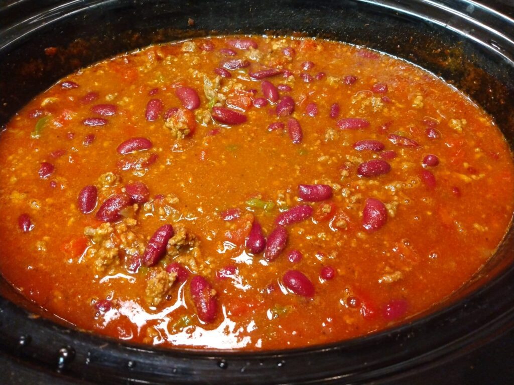 slow cooker meat chili