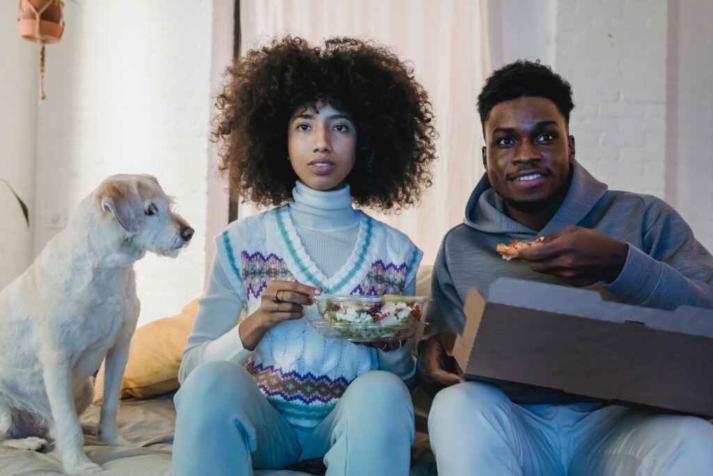 couple watching tv