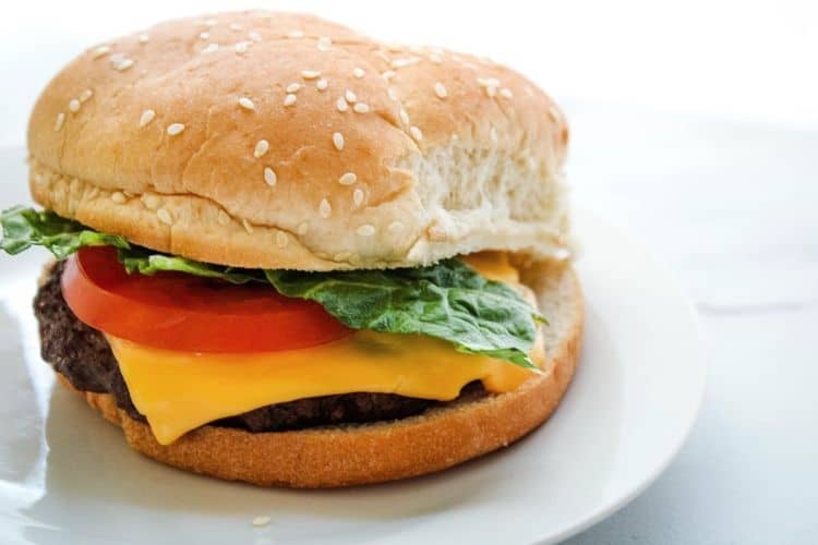 air fryer cheeseburger