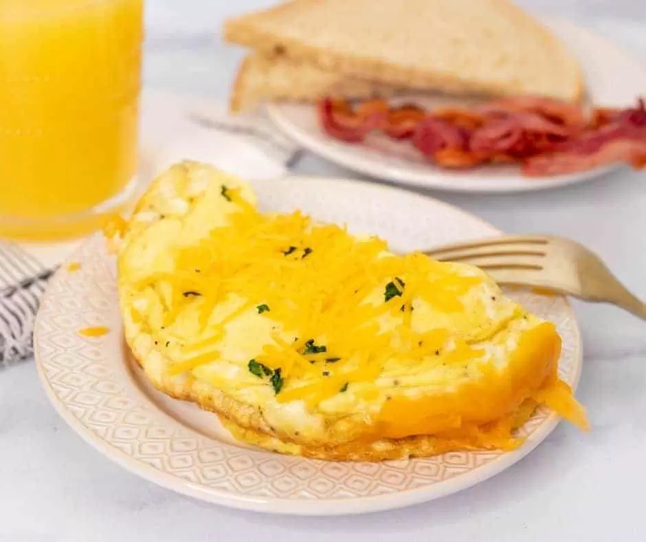 air fryer cheese omelette
