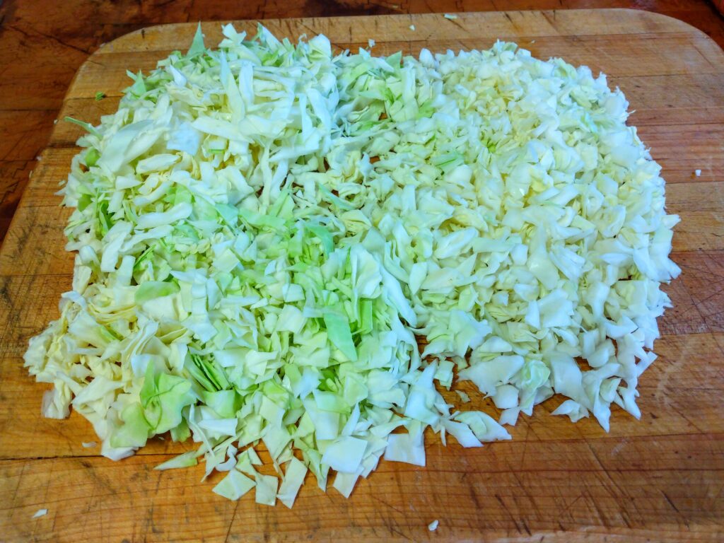 chopped cabbage