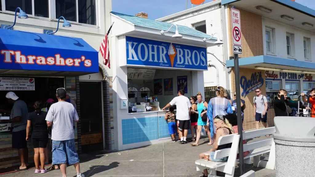 boardwalk kohr's bros. soft serve ice cream