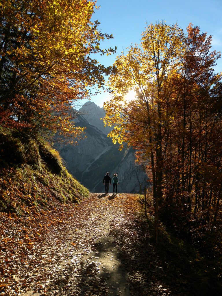 hiking in the fall