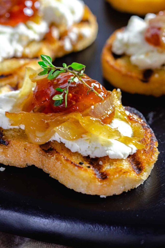 Goat Cheese and Fig Jam Crostini