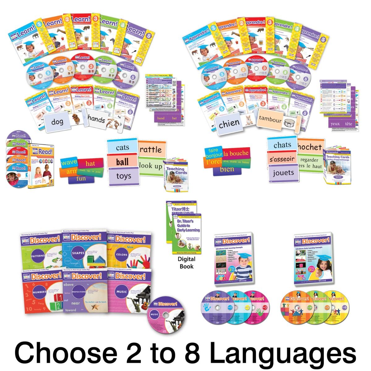Multi-Language Pack (Choose 2 to 8 Languages) Plus Discover