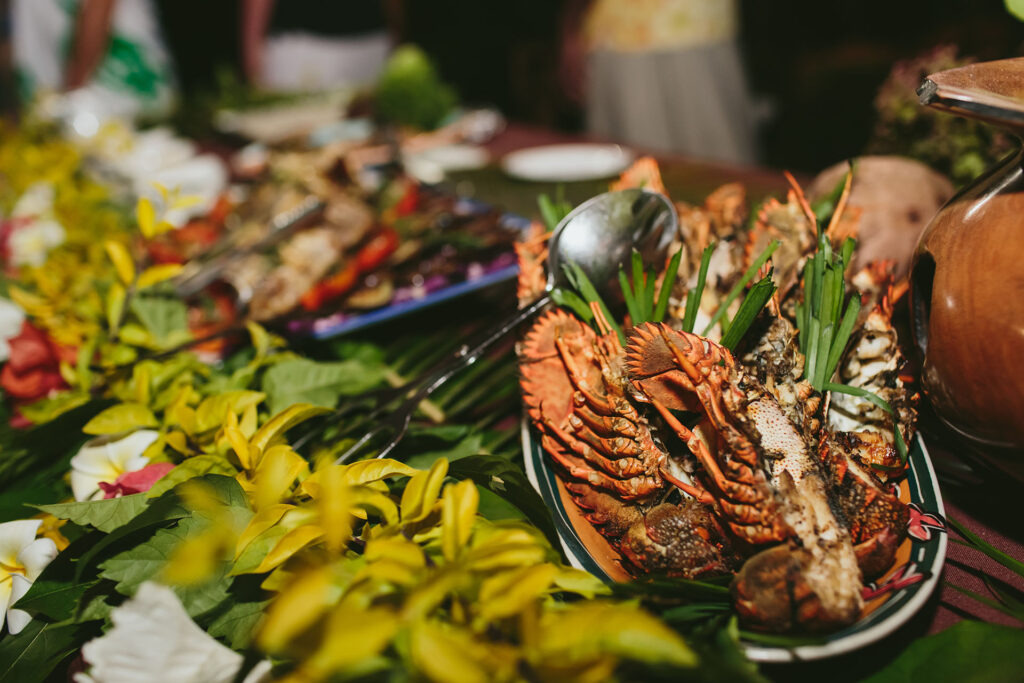 exotic carribean shellfish seafood dinner dish meal
