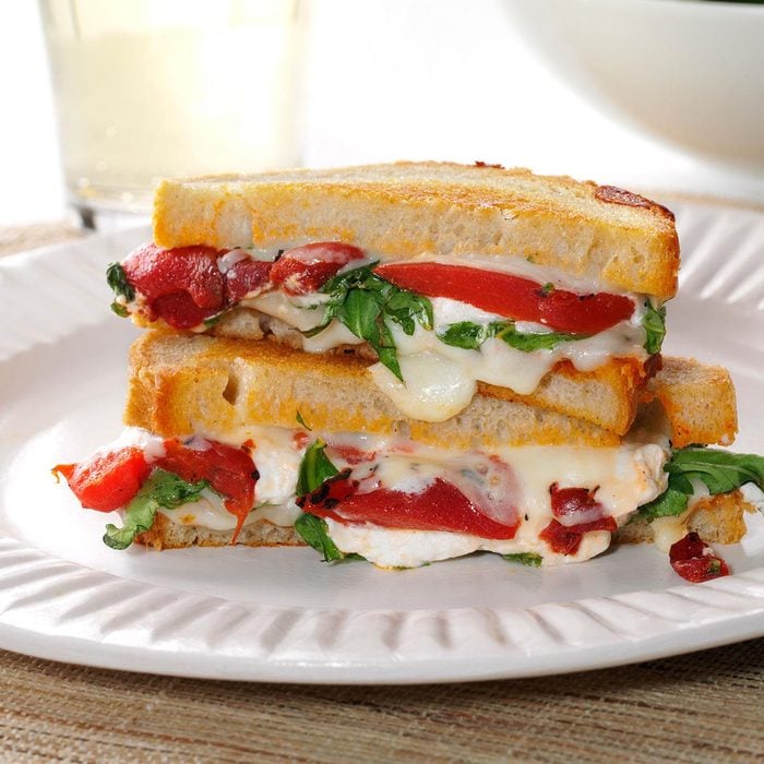 grilled goat cheese and arugula sandwich