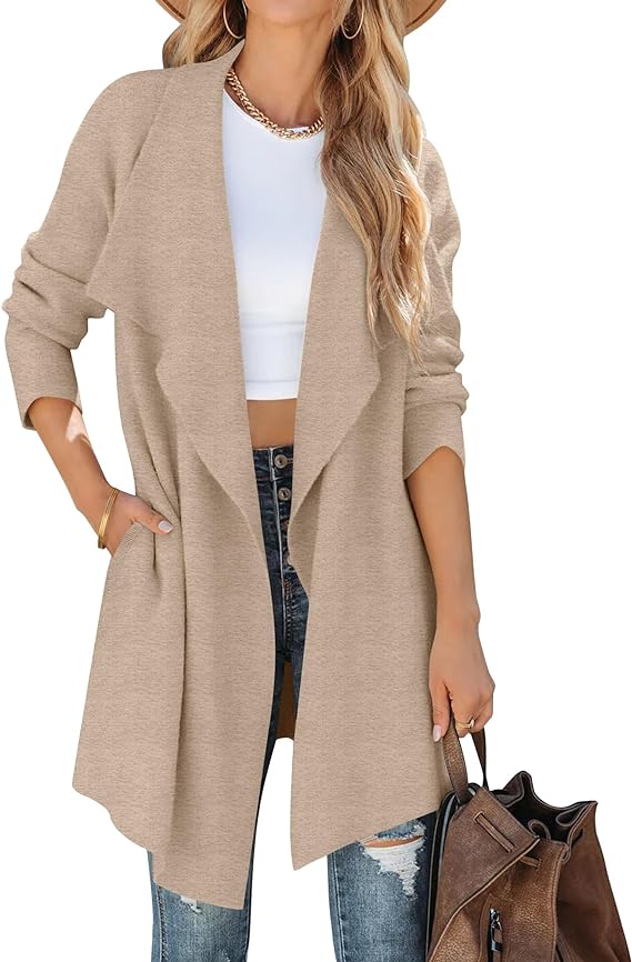 women's long sleeve cardigan sweater for casual and formal wear