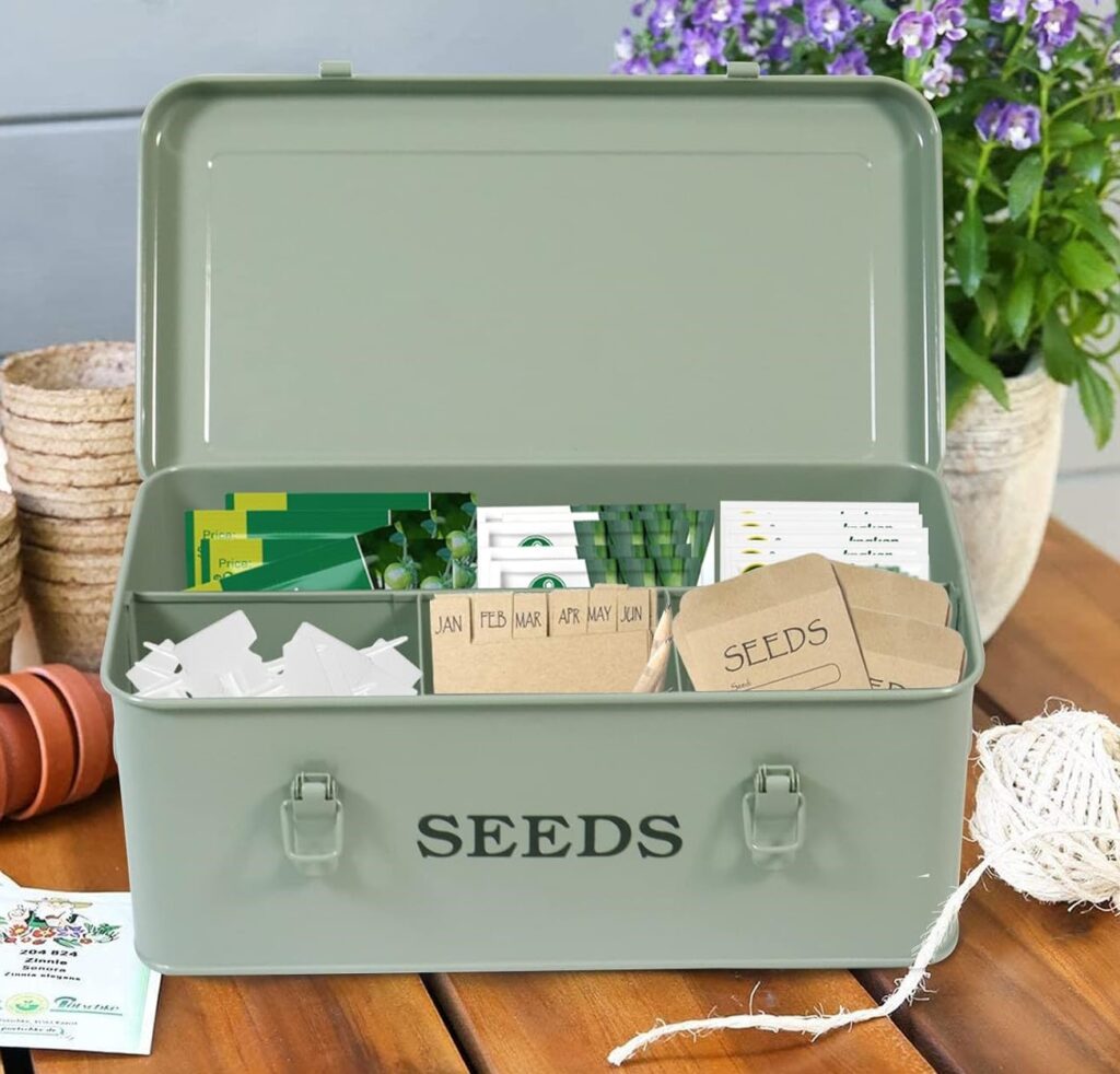 plant and flower seed saving storage box