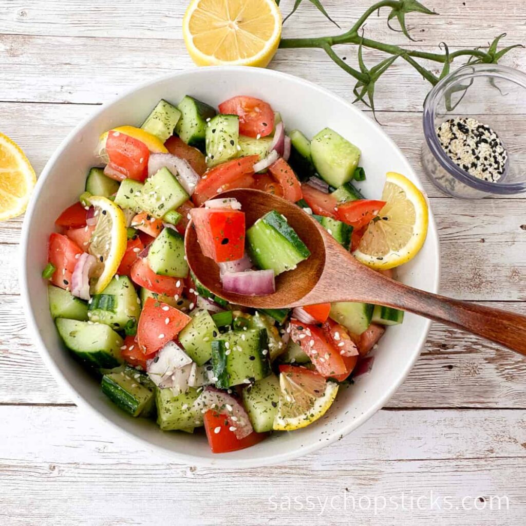 asian tomato cucumber salad