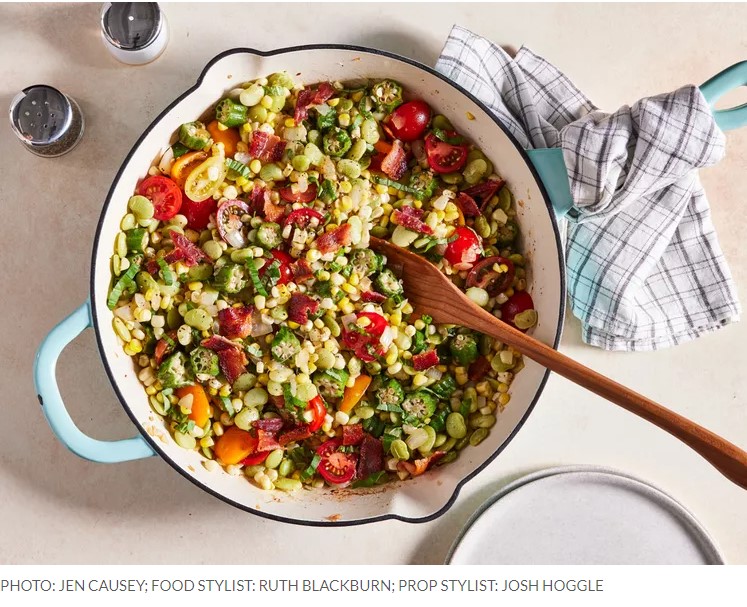 succotash with bacon and okra