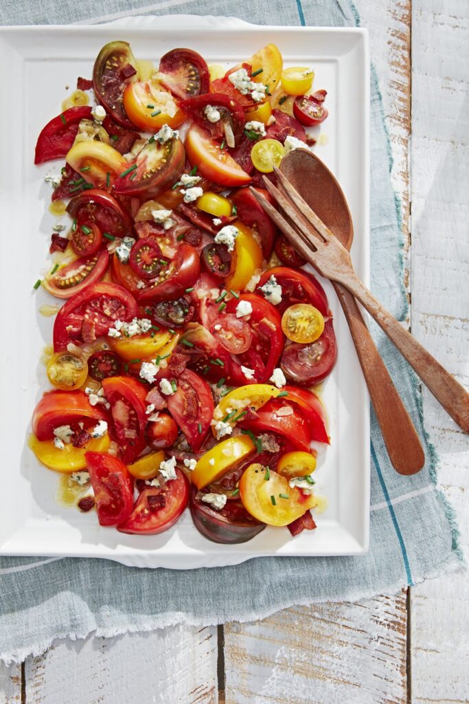 tomato salad with bacon vinaigrette