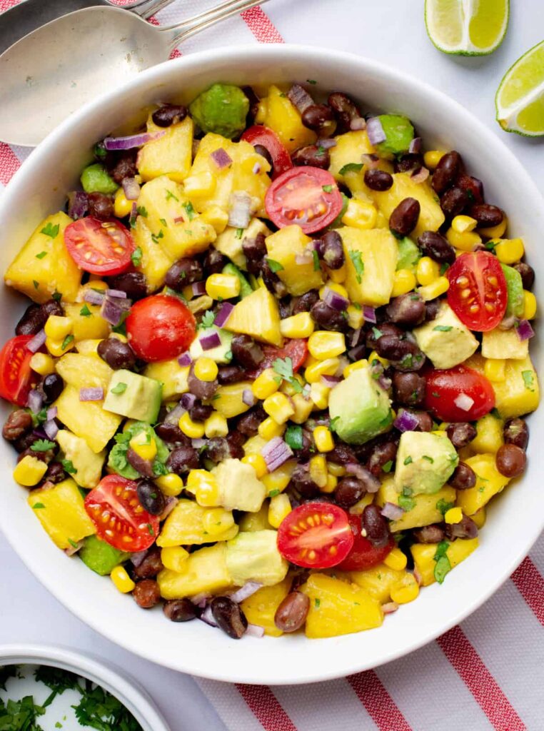 pineapple & black bean salad