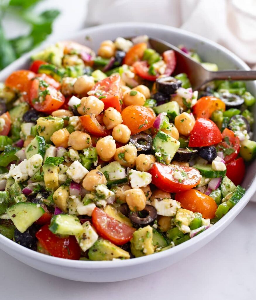 chickpea salad with feta