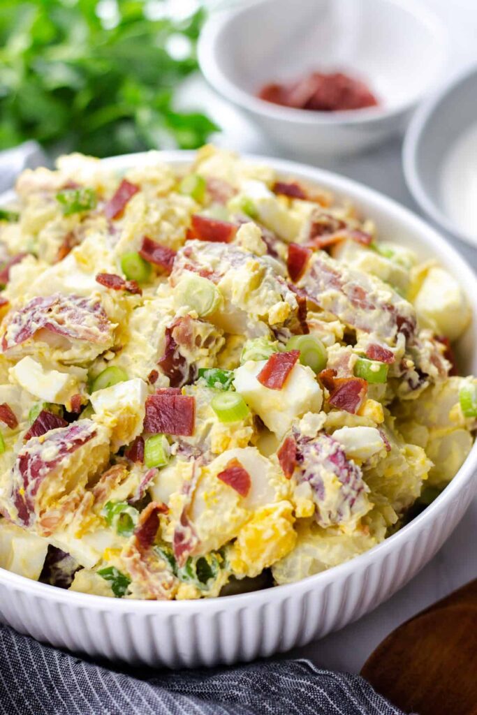 potato salad with bacon and egg