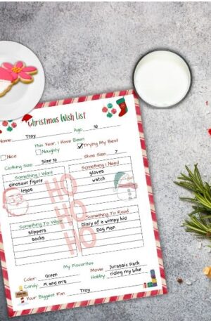 Kids Christmas Wish List & Letter To Santa Claus