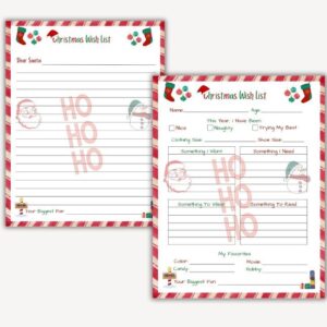 Kids Christmas Wish List & Letter To Santa Claus - Image 2