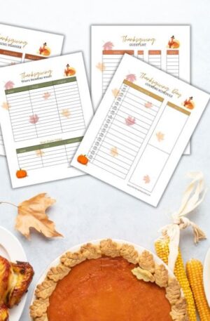 Thanksgiving Day Dinner Menu & Planner