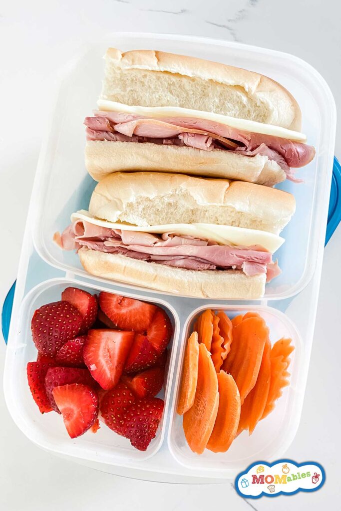 kids lunch ham & cheese mini sub 