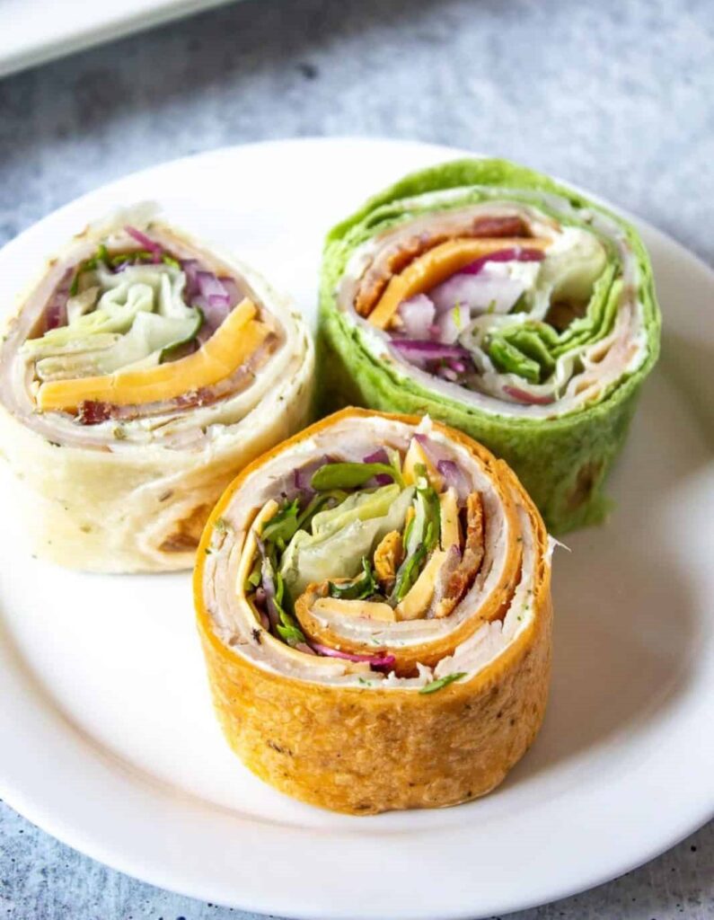 kids school lunch turkey wrap