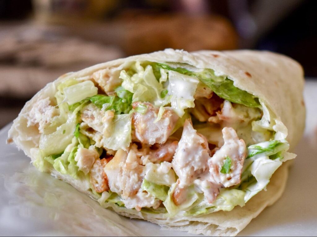 kid lunch chicken ranch wrap