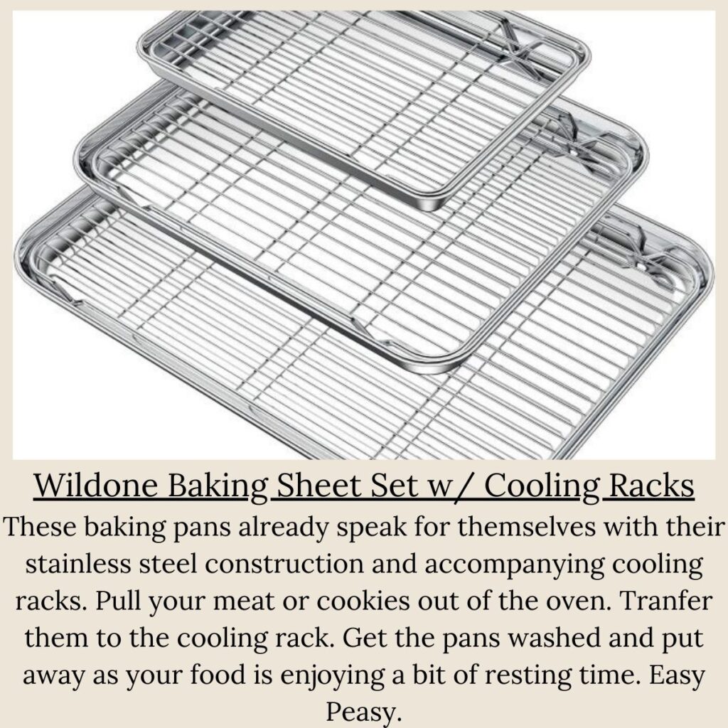 baking sheet set with cooling racks