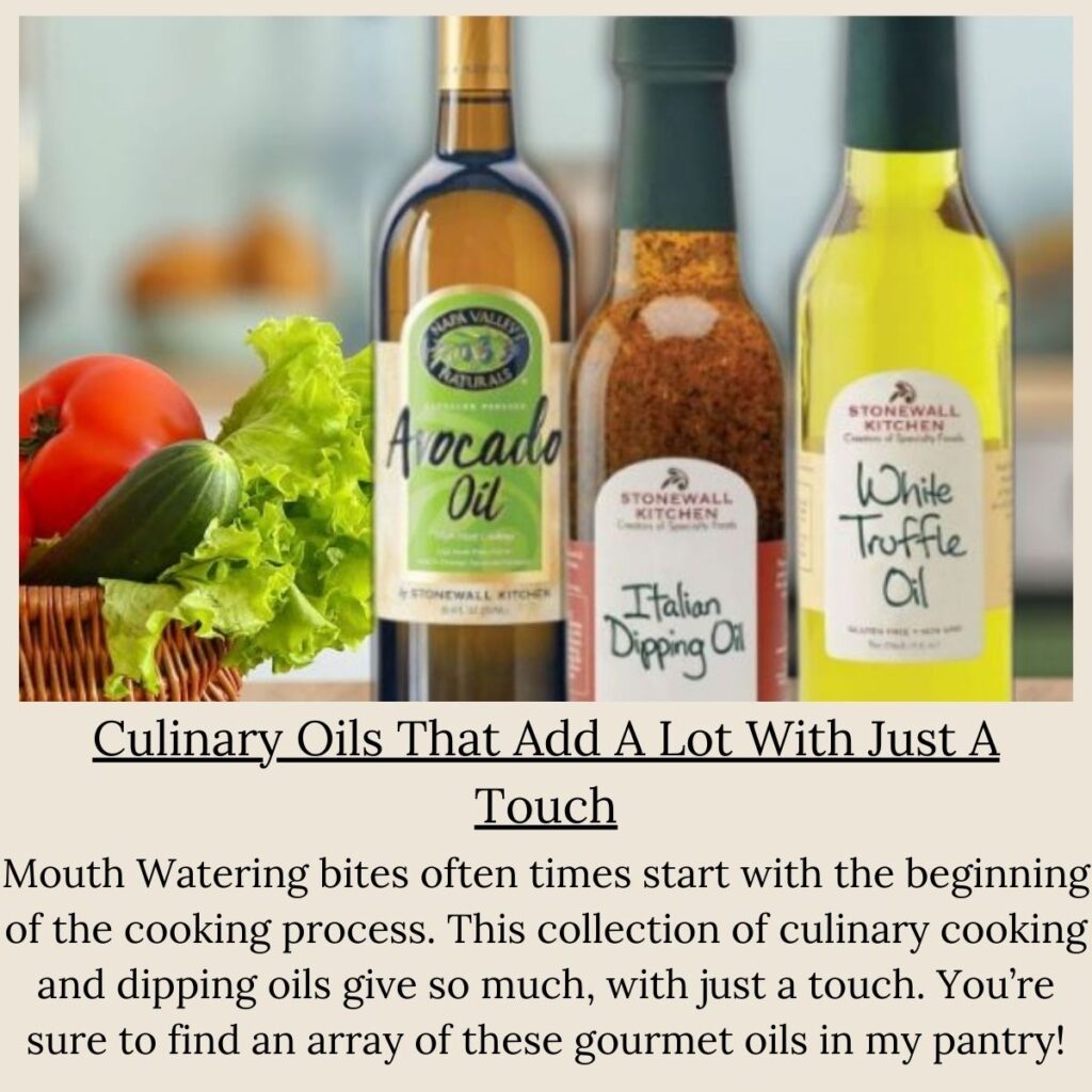 Stonewall Kitchen culinary olive oils, dressings, & dips