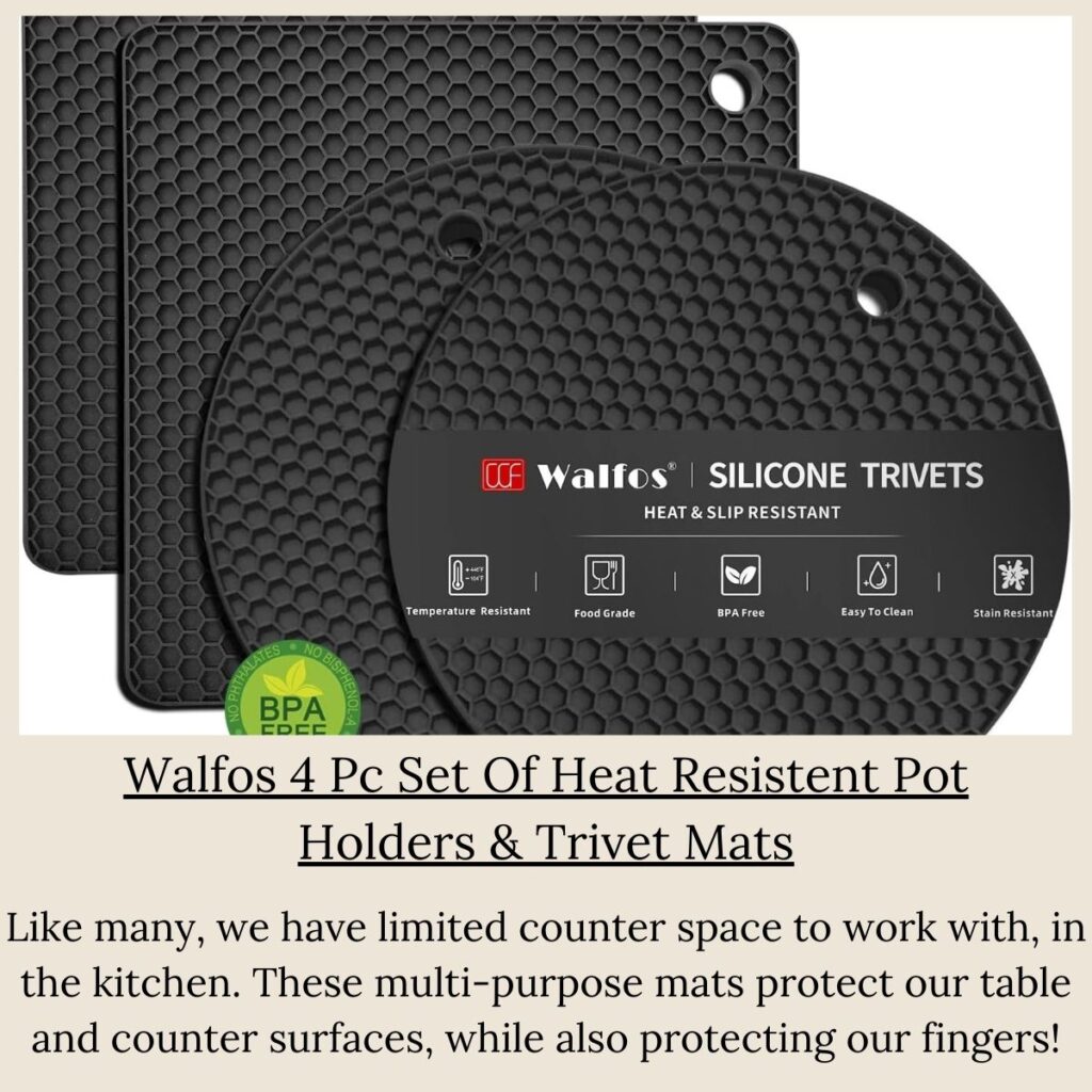 Heat resistent pot holders and trivet mats