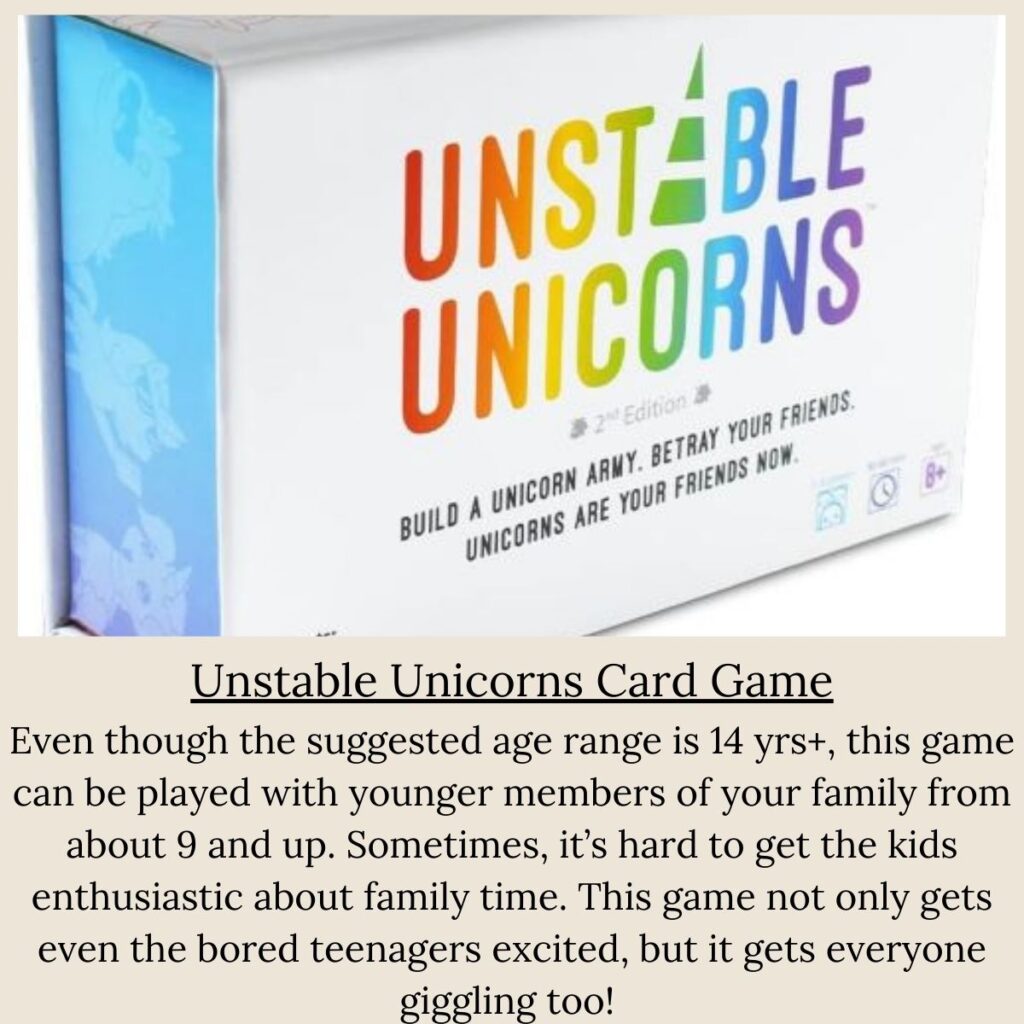 Unstable unicorns kids and family card game