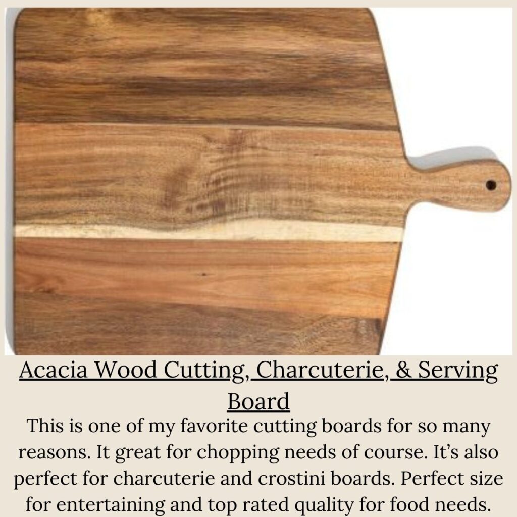 Acacia wood charcuterie cutting board