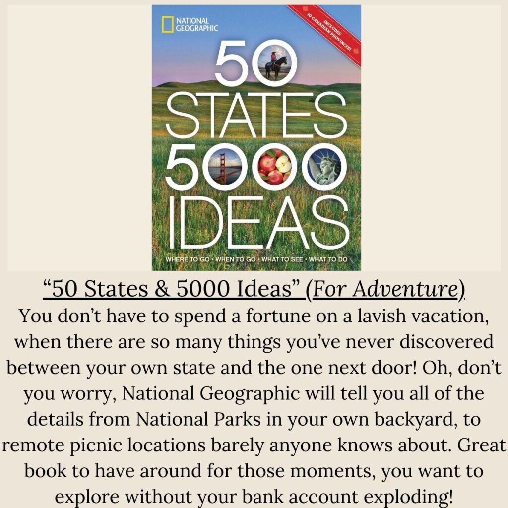 travel book with 5000 best places to see in 50 states