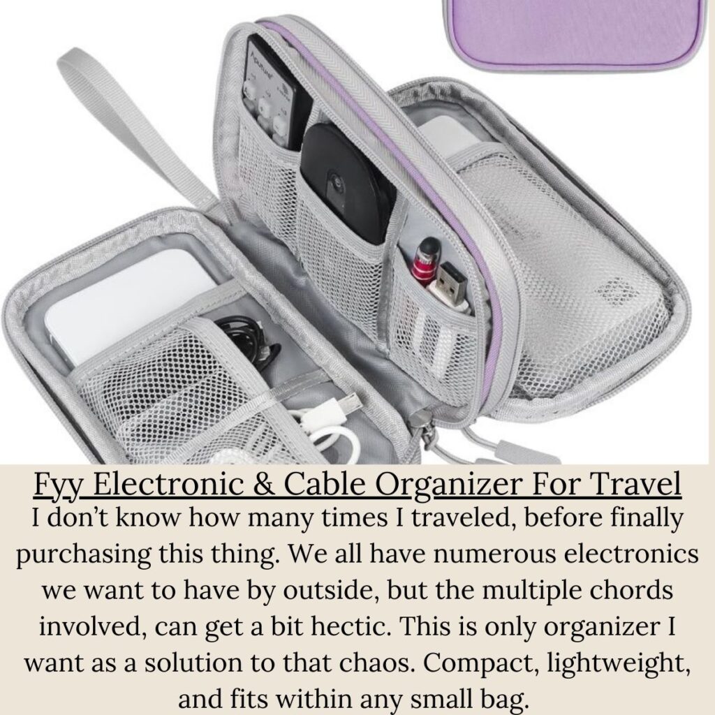 electronic and cable travel organizer bag