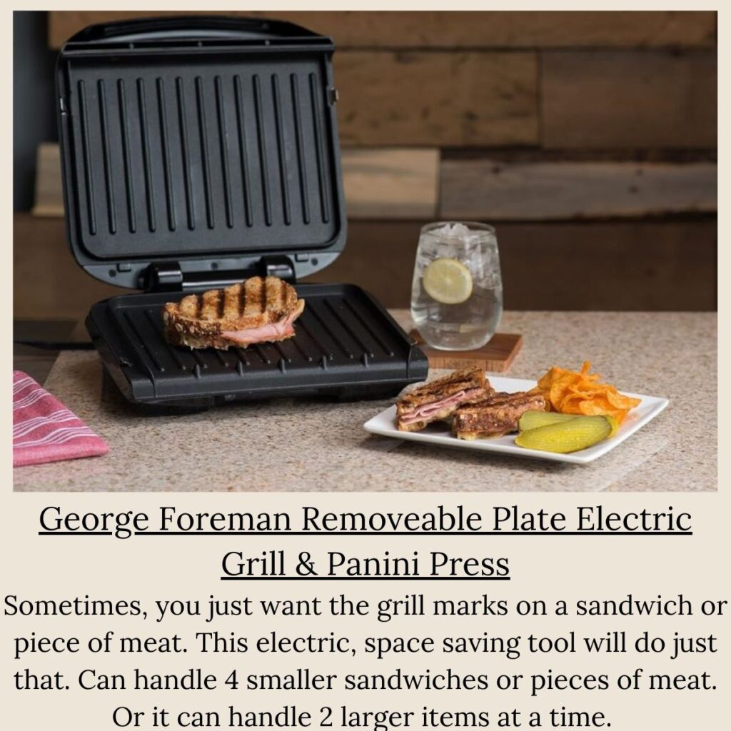 George Foreman electric grill and panni press