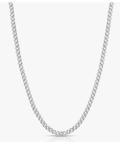 stainless steel silver link chain necklace for men